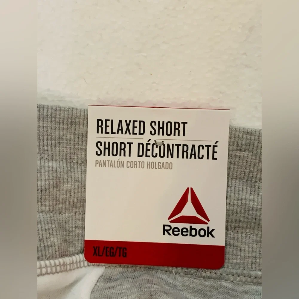 Reebok Women Size XL Grey Heather Colorblock Shorts Relax Drawstring Running - Picture 8 of 12